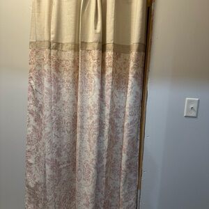 Sherry Kline Home Cream and Pink Floral Shower Curtain